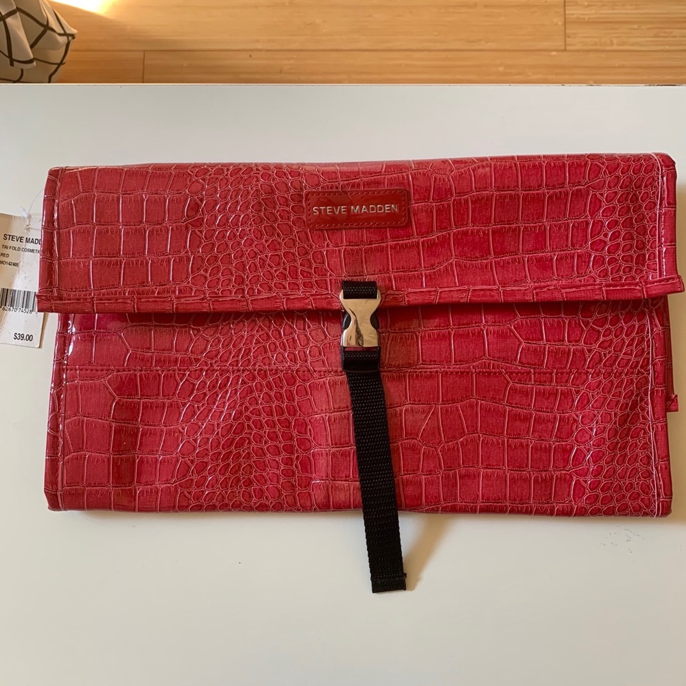 Steve Madden Trifold Makeup Bag/ Travel Bag